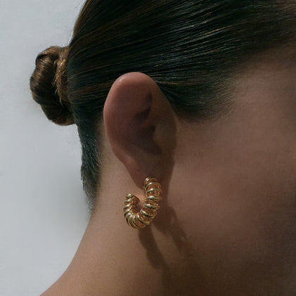 The Gold Spiral Hoops