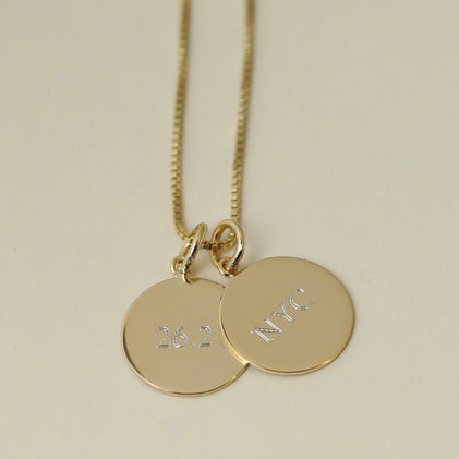 The Engraved Marathon Charm Necklace