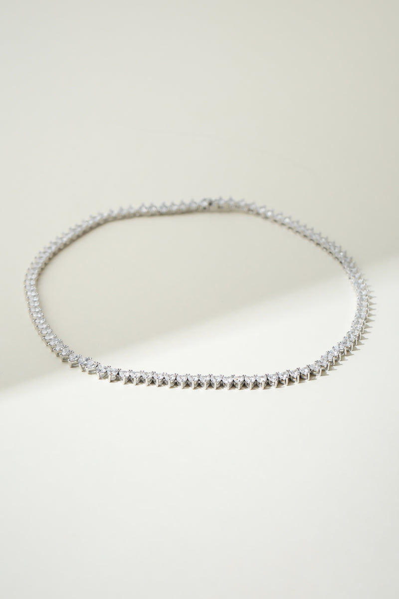 The Iced Out Heart Tennis Necklace