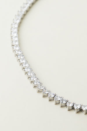 The Iced Out Heart Tennis Necklace