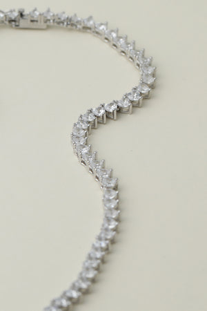 The Iced Out Heart Tennis Necklace