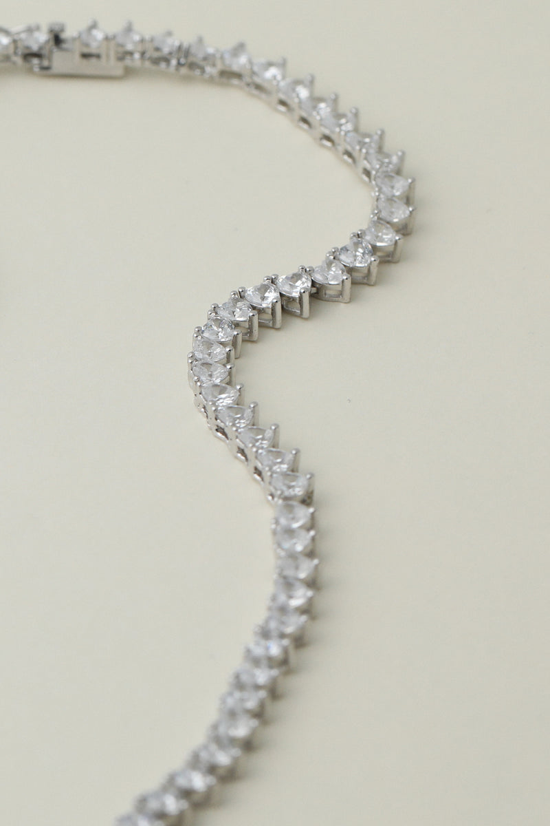 The Iced Out Heart Tennis Necklace