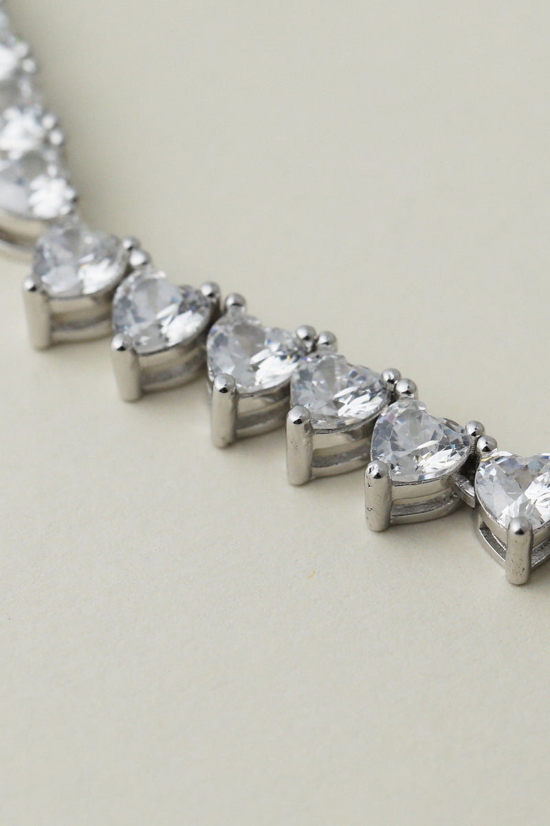 The Iced Out Heart Tennis Necklace