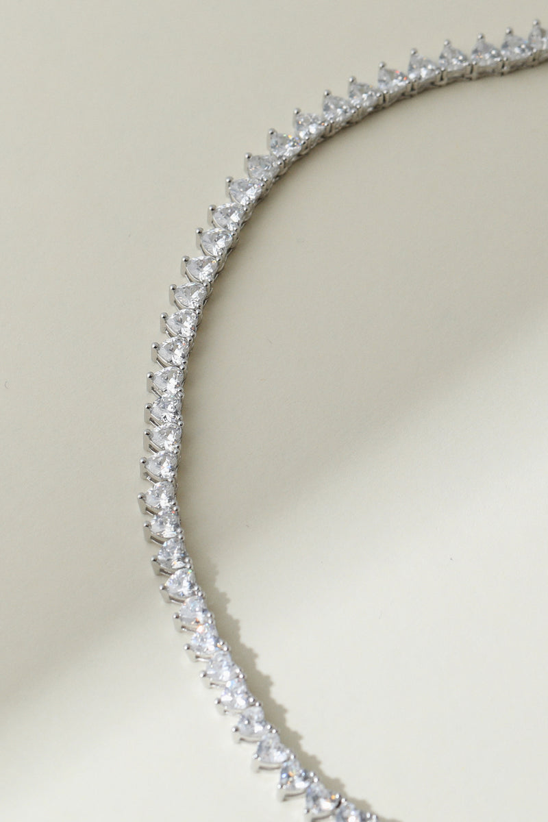 The Iced Out Heart Tennis Necklace