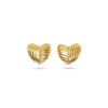 THE LINEAR PAVE HEART EARRINGS