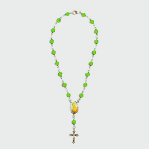THE LIGHT GREEN ROSARY ANKLET