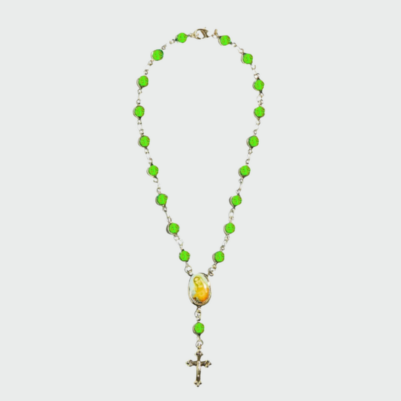 THE LIGHT GREEN ROSARY ANKLET
