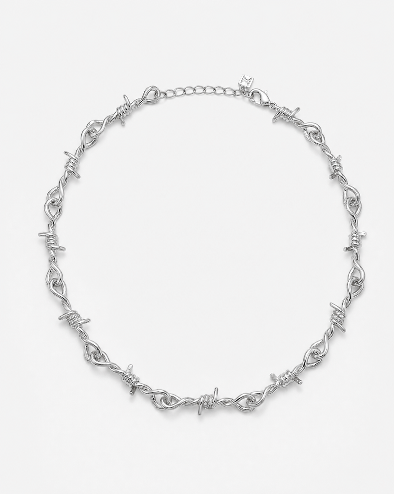 The Iced Out Barbwire Necklace