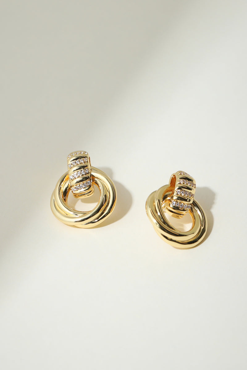 THE MARGAUX STONE KNOT EARRINGS