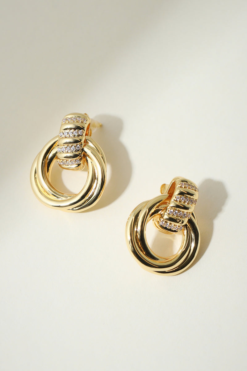 THE MARGAUX STONE KNOT EARRINGS