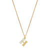 THE HALF STONE INITIAL NECKLACE