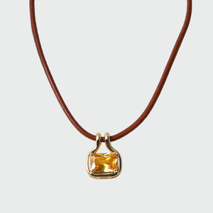 THE NAIA CITRINE PENDANT NECKLACE