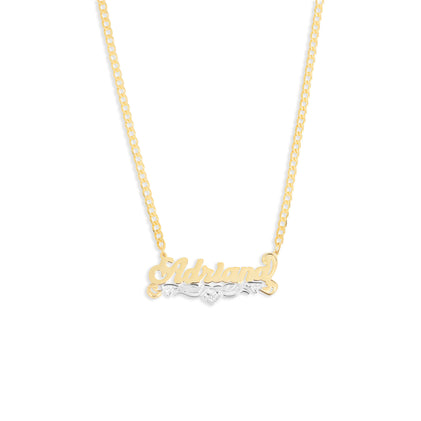 LA Dodgers Logo 14K Solid Gold Diamond Charm Necklace dainty 