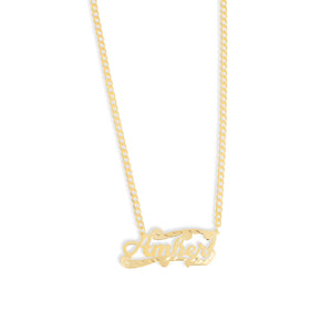 THE CLASSIC DIAMOND CUT NAMEPLATE NECKLACE