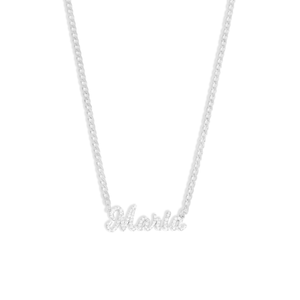 THE PAVE CURB NAMEPLATE NECKLACE