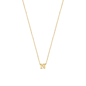 THE TINY SINGLE INITIAL BLOCK NECKLACE