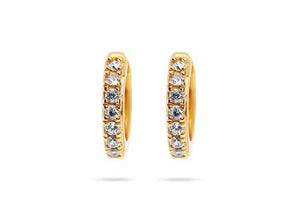 THE MINI PAVE HUGGIE EARRINGS