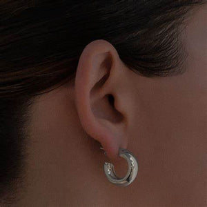 The Mini Silver Hailey Hoops