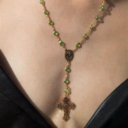 THE CAPRI GREEN STONE ROSARY