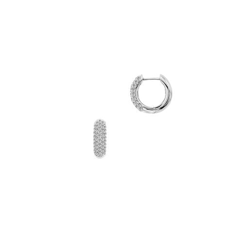 THE PAVE HUGGIE HOOP EARRINGS