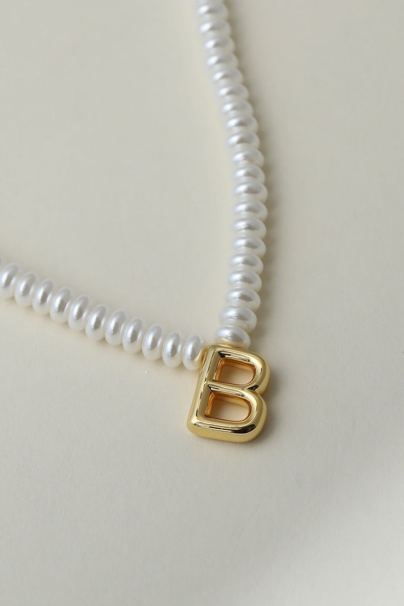 The Pearl Bubble Letter Necklace