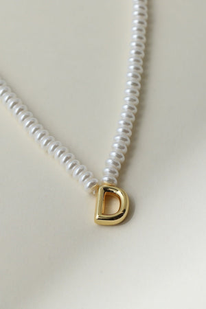 The Pearl Bubble Letter Necklace