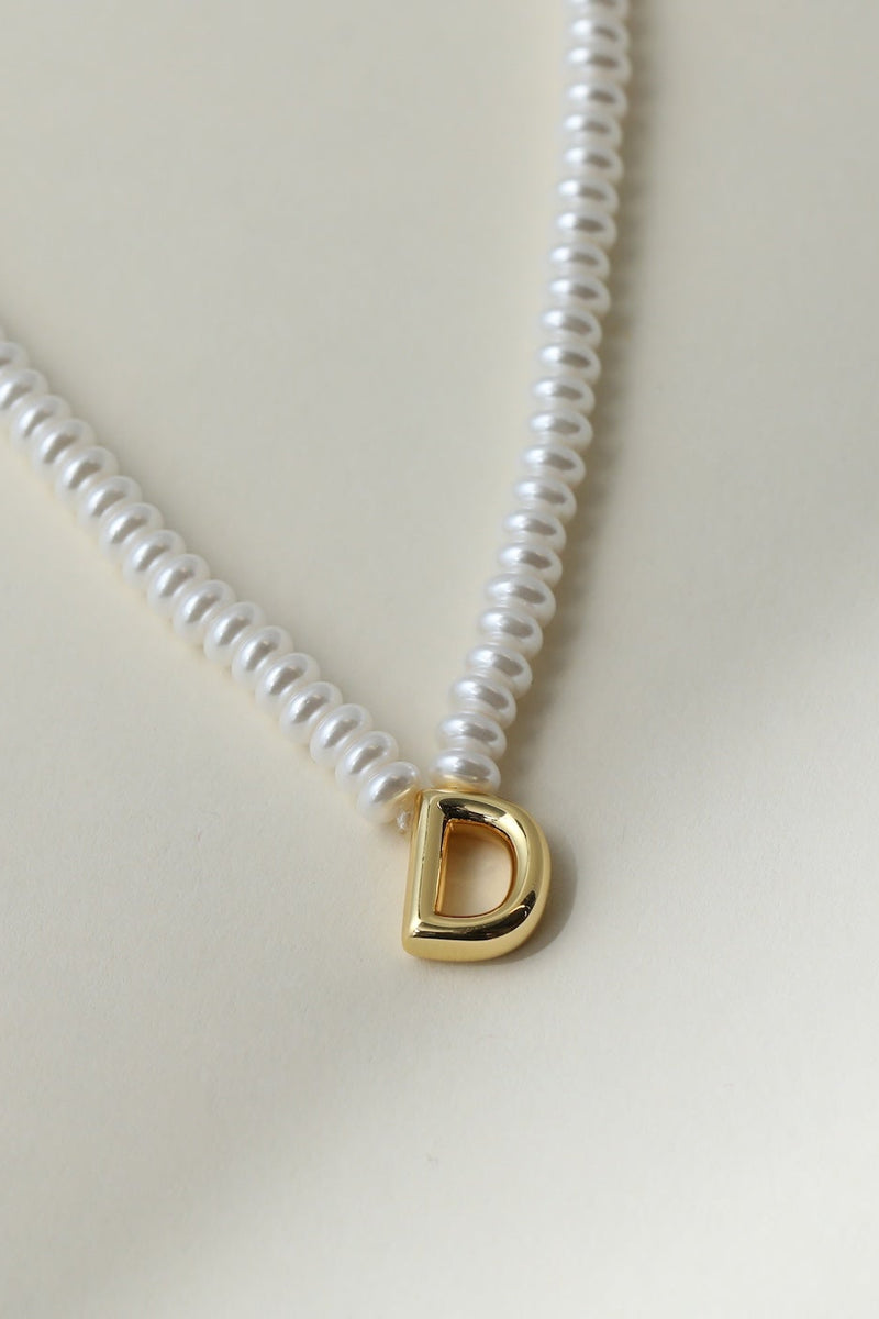 The Pearl Bubble Letter Necklace