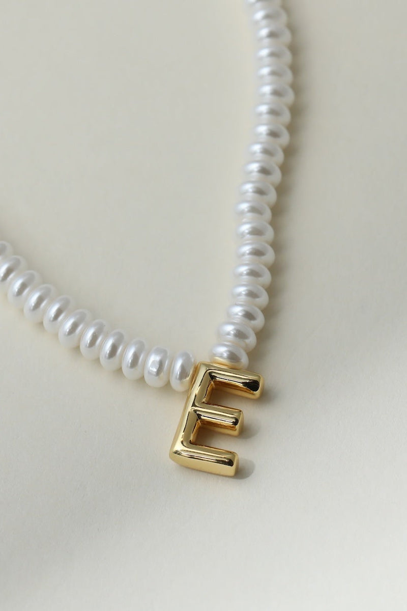 The Pearl Bubble Letter Necklace