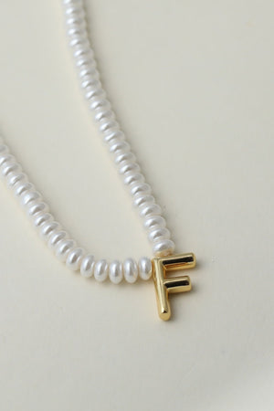 The Pearl Bubble Letter Necklace