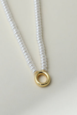 The Pearl Bubble Letter Necklace