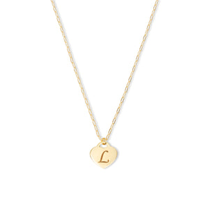 THE ENGRAVED SCRIPT INITIAL HEART PENDANT