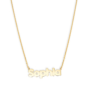 THE DAINTY BUBBLE NAMEPLATE NECKLACE