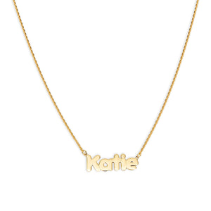 THE DAINTY BUBBLE NAMEPLATE NECKLACE