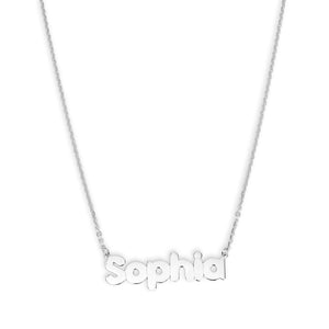 THE DAINTY BUBBLE NAMEPLATE NECKLACE