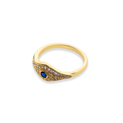 THE EVIL EYE PAVE RING