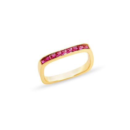 THE PINK RUBY BAR RING
