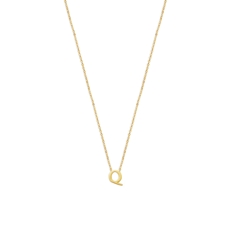 THE TINY SINGLE INITIAL BLOCK NECKLACE