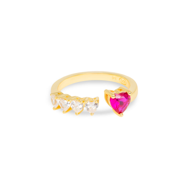 THE RUBY HEART CUT RING