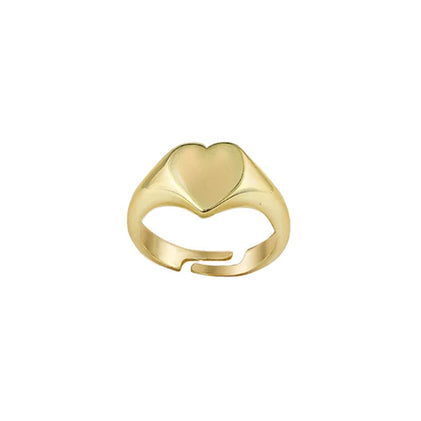 THE TINY HEART PINKY SIGNET RING