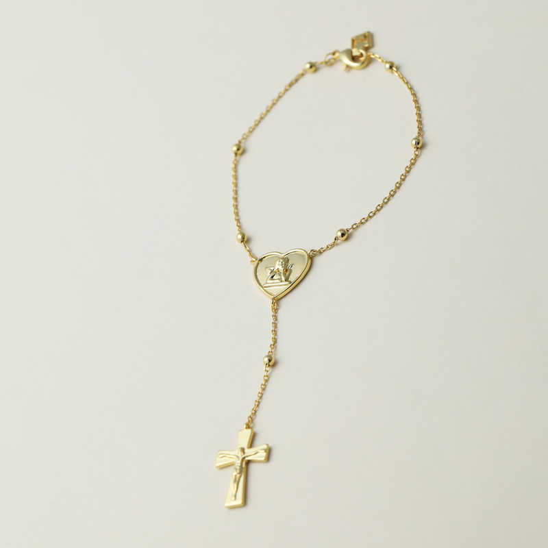 The Angel Cross Rosary Bracelet