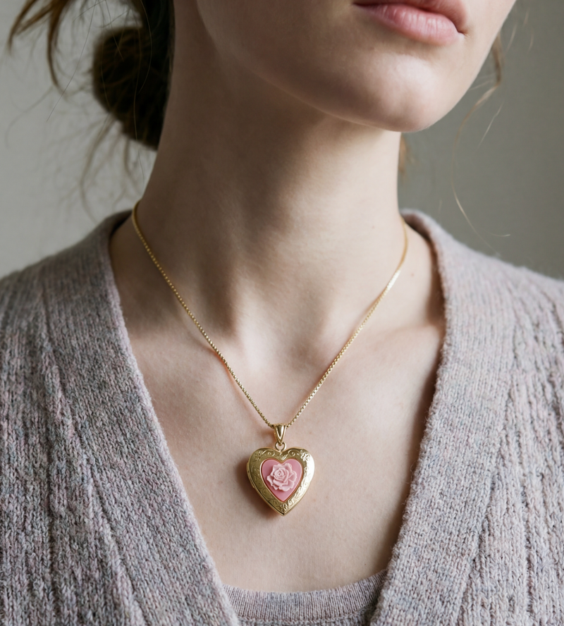 The Pink Rose Photo Locket