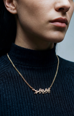 The Heavy Metal Mini Choker Nameplate