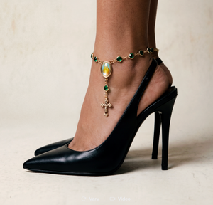 The Emerald Rosary Anklet