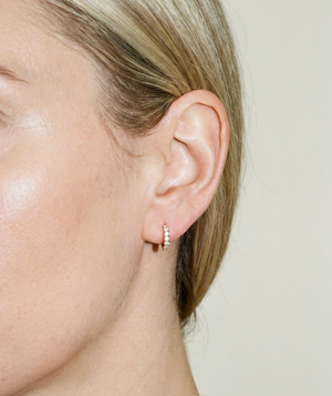 The Mini Pavé Huggie Earrings