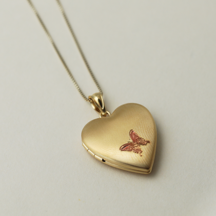 The Pink Butterfly Photo Locket