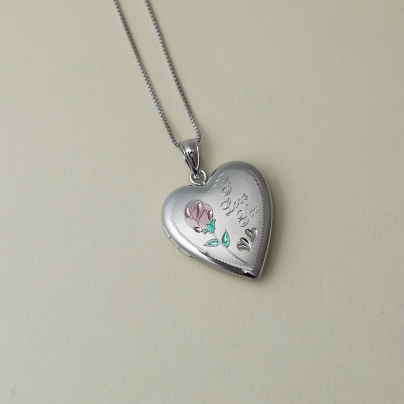 The I Love You Rose Photo Locket