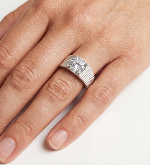 The Rouge Cz Signet Ring