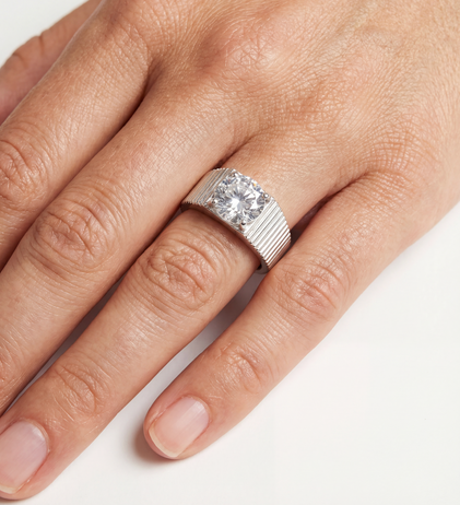 The Rouge Cz Signet Ring