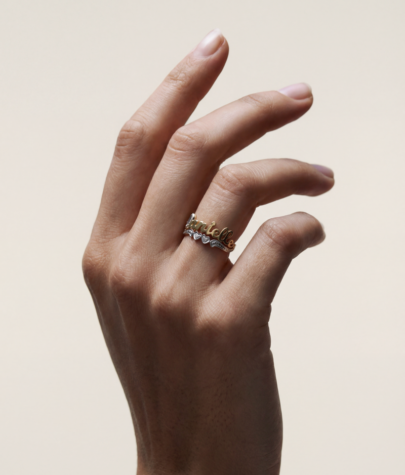 The Tiny Script Classic Cut Ring