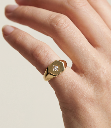 The Star Stone Pinky Signet Ring